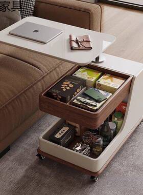 客厅阳台小推车升多功家用降实木柜能沙边发茶几简约移BQA动小户