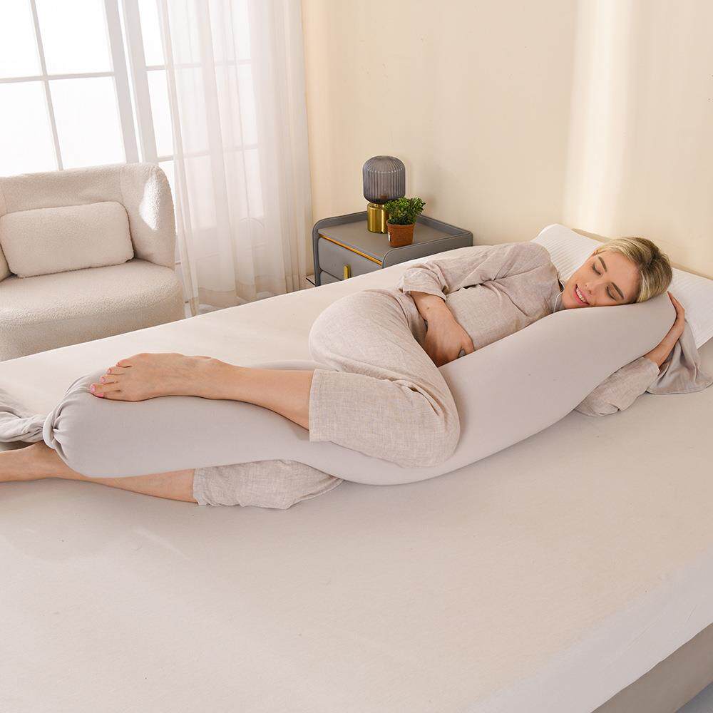 泡沫粒子填充长条抱枕孕妇床上侧睡枕靠枕休闲枕孕期好搭档