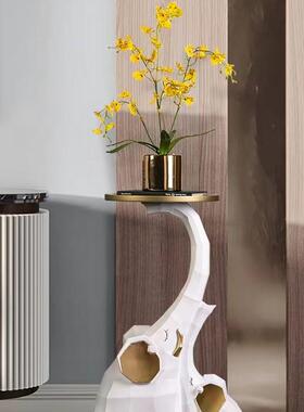 象地摆件客厅大型号装饰品移动茶几电落视大柜边几中IBY式象托收