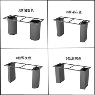 岩板柱桌腿铁艺支架定圆座半圆椭圆形餐桌茶桌大理石无品牌/底支