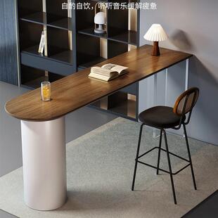 轻奢实吧台桌家CYJ用木靠墙桌椅客沙发隔断创意厅高脚阳桌子台小