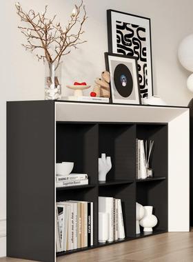 黑白色实木法奶油DSU壁炉书架中古餐柜客厅装饰玄落式地风门厅关