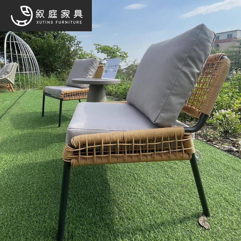 户外沙发庭院墅藤套22-5-20-椅三件室防内阳台桌椅组合别仿藤编晒