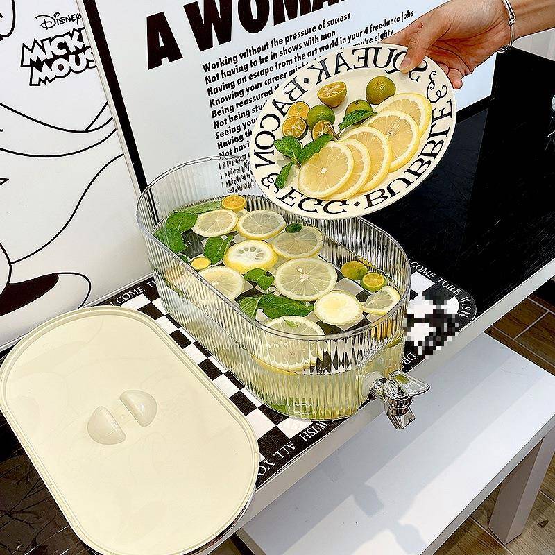 饮龙料凉CFX水壶酒桶大容量带桶镇水桶冰头泡冰箱耐高温冷水壶冷