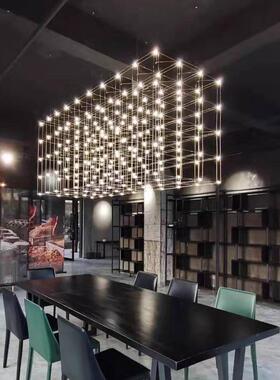 光立方复式别墅挑高客厅网红餐厅售楼处店铺商用灯具酒店大堂吊灯
