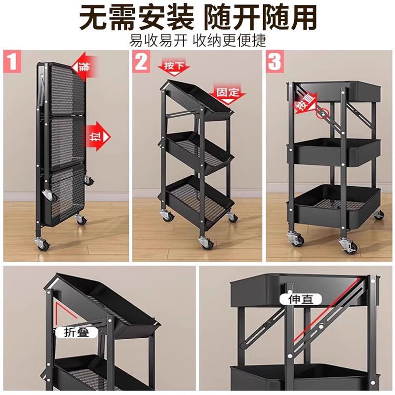 G751花肉架子厅落地式物小推车置架可移动阳台客多植物花盆架子秋