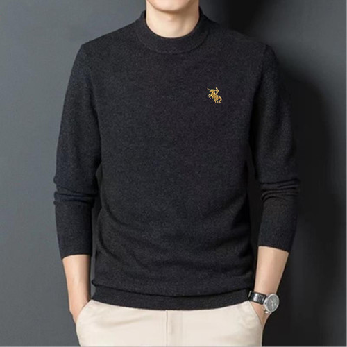 2025秋冬新款圆领情侣长袖毛衣打底衫