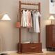 985实木衣帽架落地卧室衣抽架挂屉一体现代简约架家用储物多功能