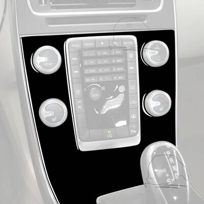 用面于沃13702尔沃S60V0中控板改装装适饰钢琴黑汽车内饰亮黑装6