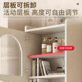 实床头奶油风木带BDM书架小置户型家用卧室床头物柜高款 收柜纳储