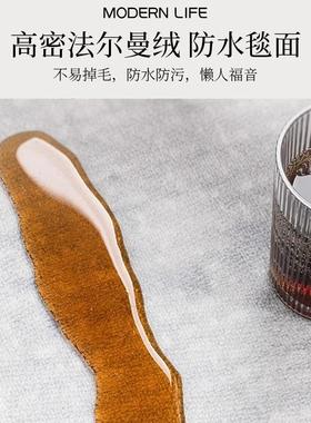 卧地毯客厅新款沙发客加厅室床边RLV秋冬厚免洗茶可擦几黑色地垫