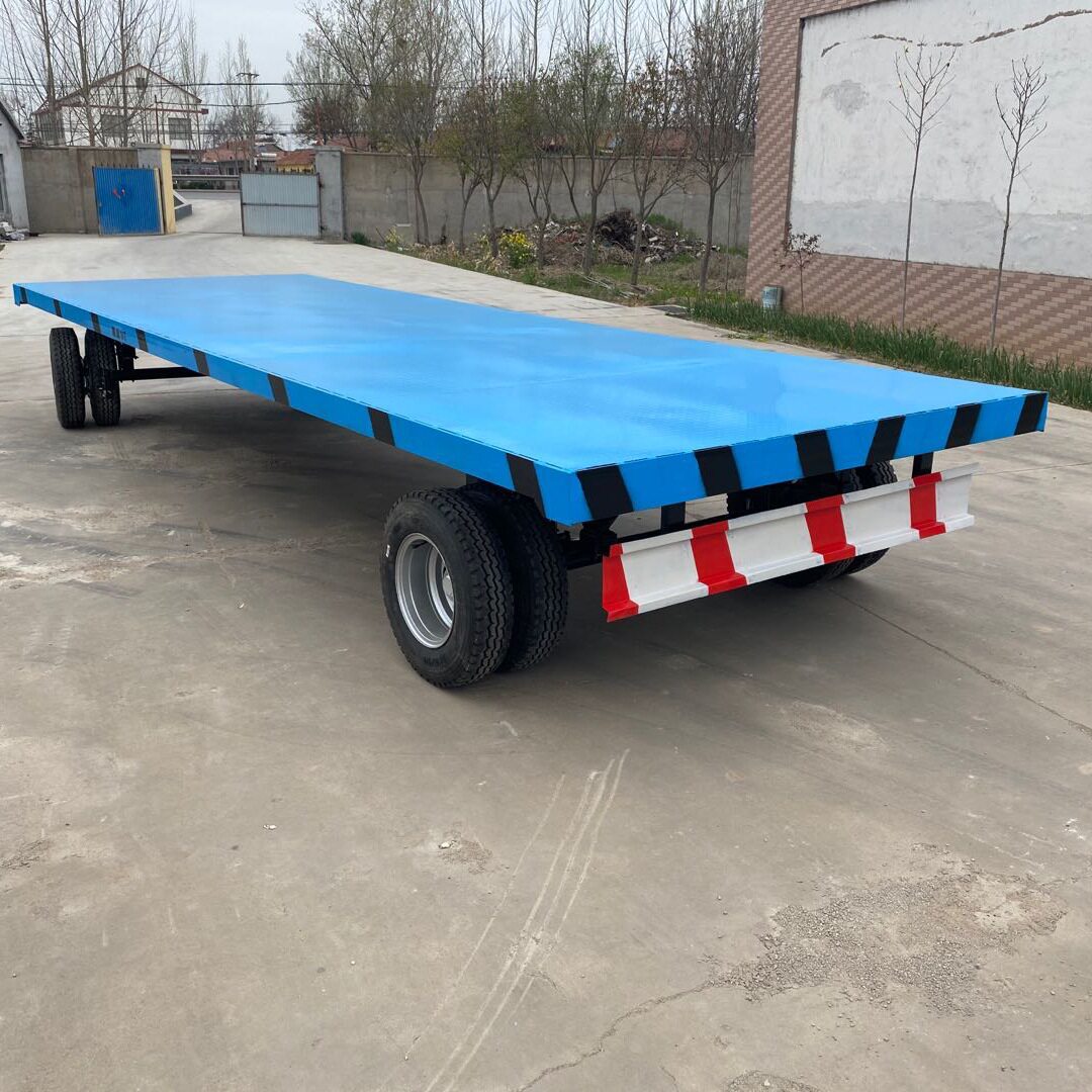 10吨重型工业四轮牵引平板车