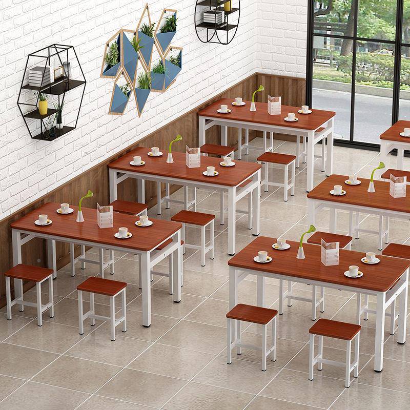 吃小餐桌椅组合早餐店饭店家经济1型餐方饮面馆餐厅长形快用餐桌b