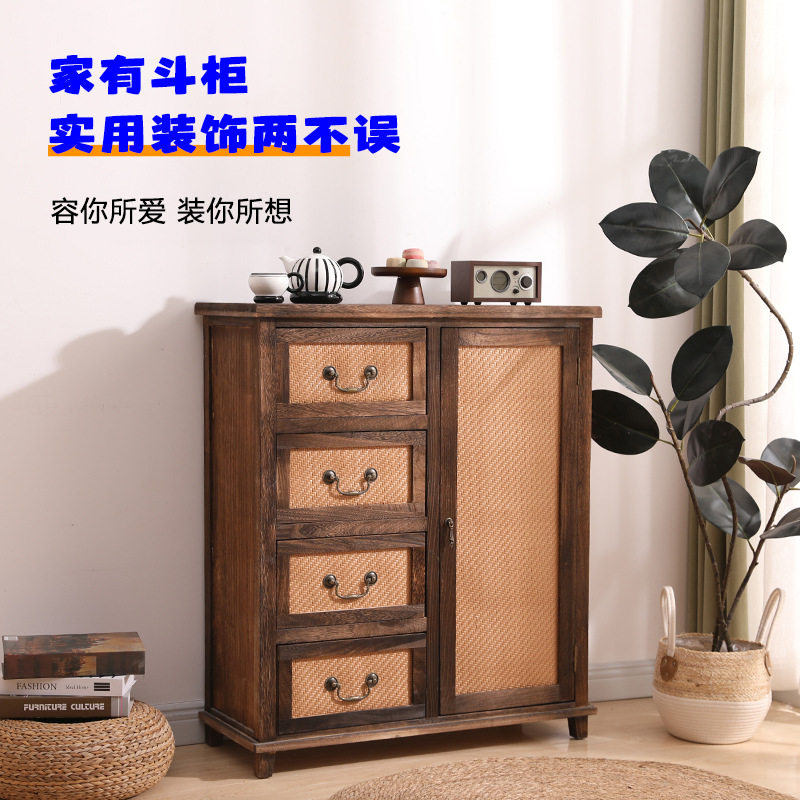 复古做旧餐边柜民宿家具柜美式乡村装饰柜摄影道具玄关柜家用橱柜