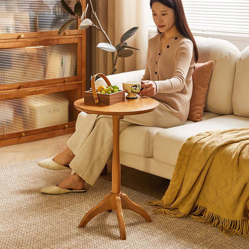 家逸RF-CJ701实发木沙边茶几小几厅边桌小圆桌客小户型