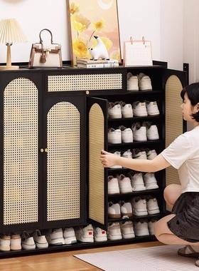 简鞋易鞋子鞋柜木制宿舍占地小放家门口多尘层防入架83269门架子