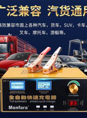 大流电瓶电器4989电12v24v铅酸蓄电池充充电器汽车货车池叉车电充