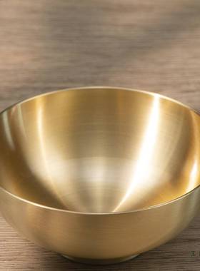 黄铜金饭铜碗家用补铜餐具铜质F968J968碗碗碗铜饭碗礼吃饭送铜摆
