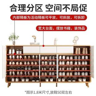 全实木鞋柜家门口OVL外道走廊柜室内入户玄关柜鞋新款2024楼爆款
