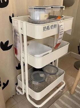 拉斯推车零食置物架厨小房居F98S65T7储物架客厅大容克量储物家收