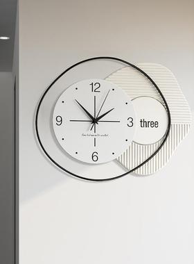 术装饰挂客厅钟奢表家CHT22901用艺大气挂表钟网红静音时钟石英钟