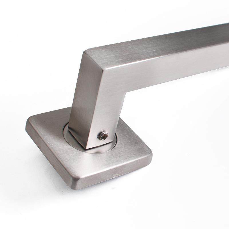 现货04拉丝不MH-0143锈钢方柄方管门锁执手3方形方盖门把手门拉手