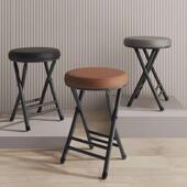 用折式 凳子家板小凳00子梳妆台叠卧室客厅凳软包便携椅子出租屋圆