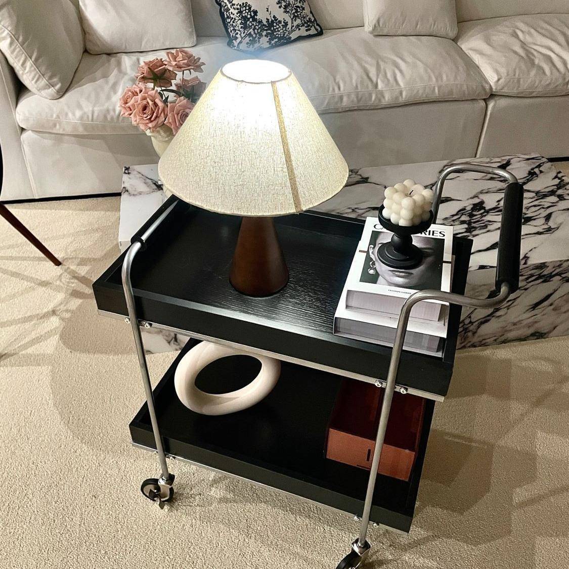 nis风小推车实木边几发沙可移动茶几客不WRJ锈厅钢餐车