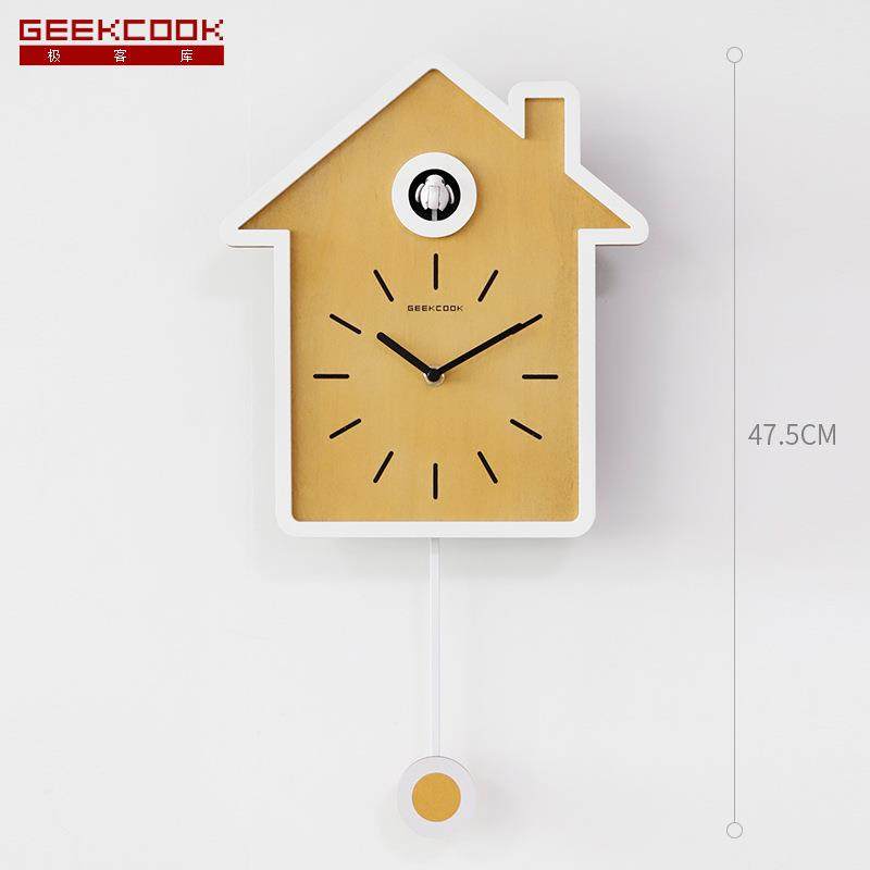 打造热卖爆款产品简约现代布谷鸟钟：麦田之一咕咕报时钟