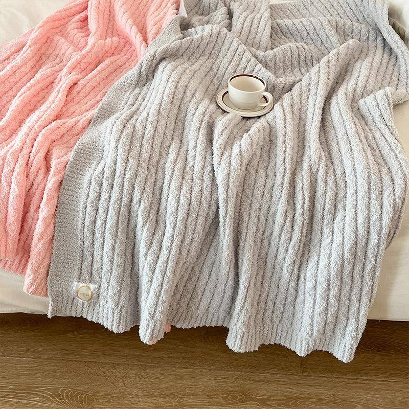 22新款4针织毯披办公室午睡肩沙0发盖毯床搭沙发巾居家休NSYDZ230