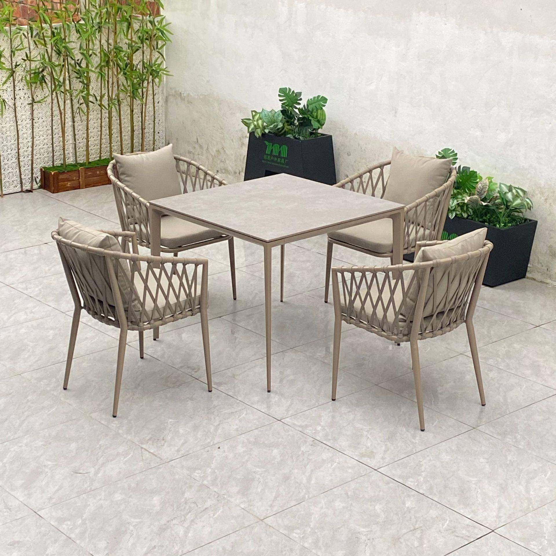 外桌椅庭天院别墅详情所示花园露台藤椅度假村露休闲编绳铝合桌金,商业/办公家具,商用藤编家具,淘宝优惠券,粉丝福利购,淘宝优惠卷