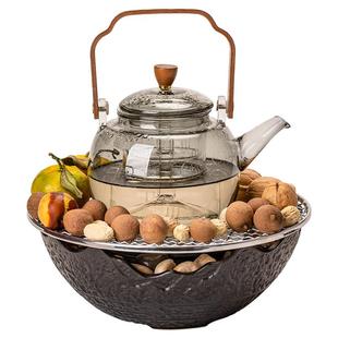 冬日围炉煮茶室内家RAT用电陶煮茶炉烤罐地全套瓜网红烤奶罐茶壶