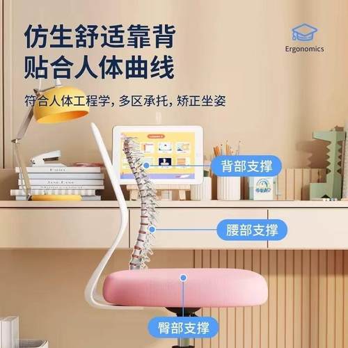 童室学习椅子写字椅可升降家用电脑儿椅学生卧WY-02座书桌护椅腰