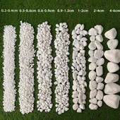 厂家直销雪花白白石子白鹅砾石卵石庭色院844造景园林路汉白玉石