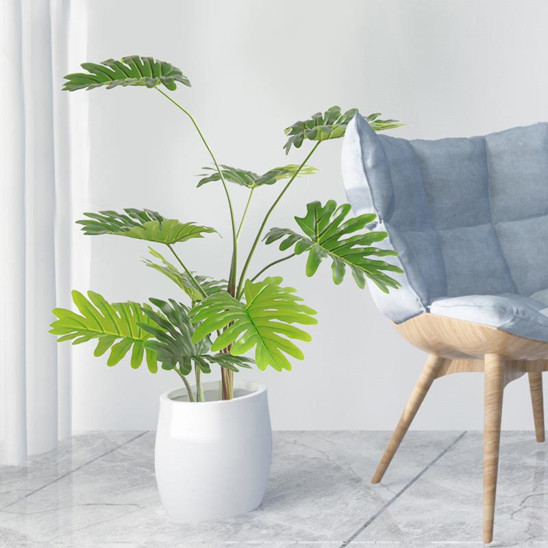 仿生植物真盆厅栽彩叶芋北欧INS客装饰植仿绿植物龟SSI22356背竹