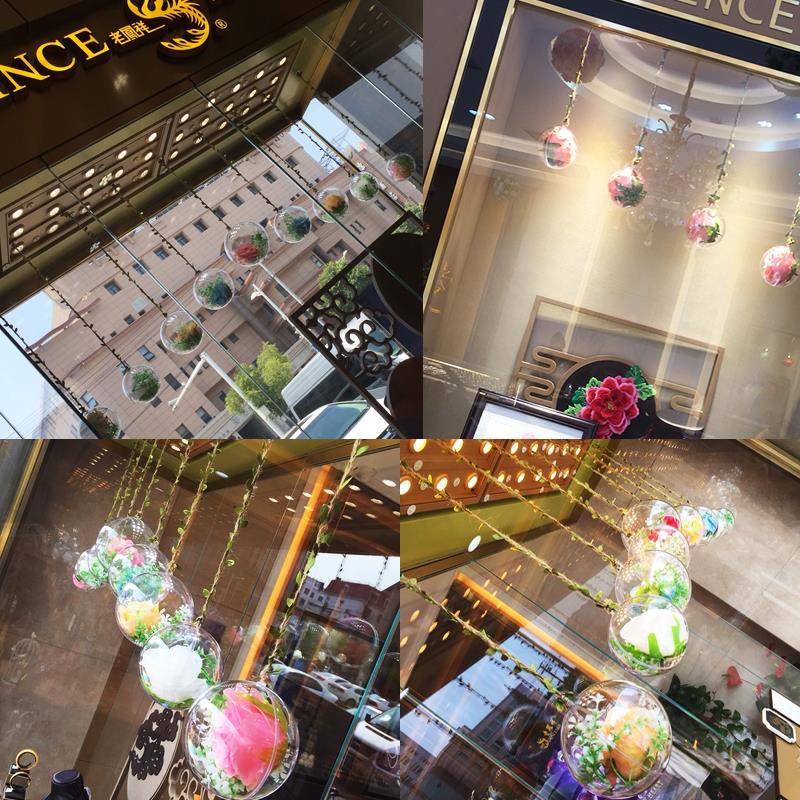 批602季门店氛围装饰吊花天板吊顶珠宝店橱窗布置饰吊店铺球顶部