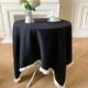黑色桌布高级感棉麻桌长方桌流苏台几风布茶in圆s坪瑟rnMZ拍照