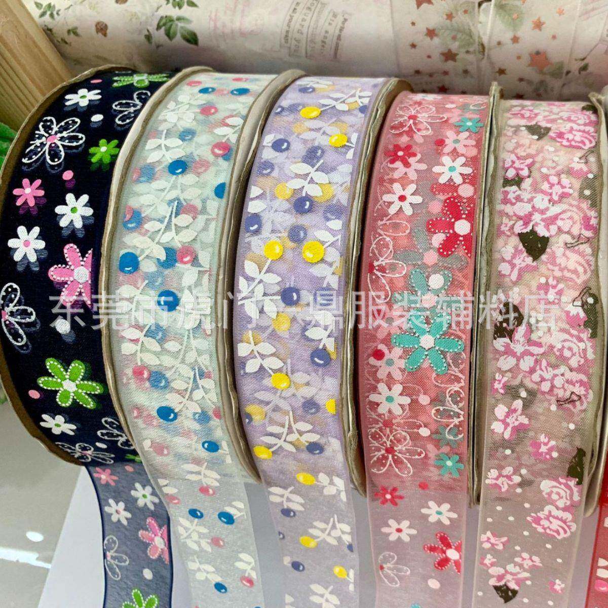 三鼎带三E顶织NMD带D烫金涤雪纱带2.5Cm纶涤纶织织带