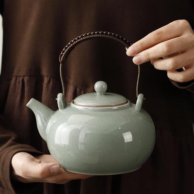 哥窑冰大裂梁开片提32340茶具套装陶瓷容壶量茶壶茶杯整套家用带