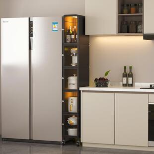 厨房夹缝收纳柜20/25/30cm公分宽窄缝置物架冰箱侧边窄柜储物柜子