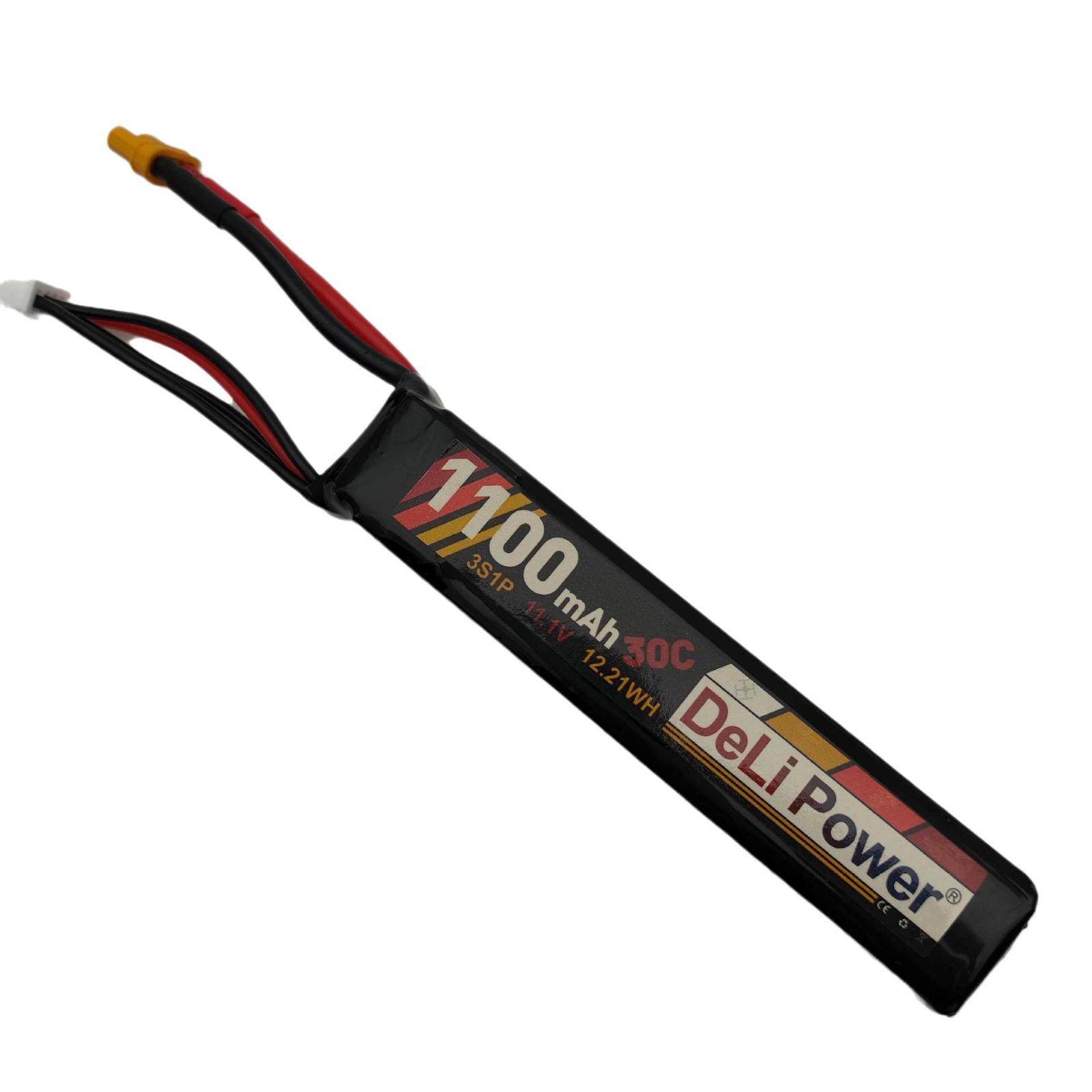 得利DeLipower水弹电池托心电池专业改装电池11.1V1100mah30C