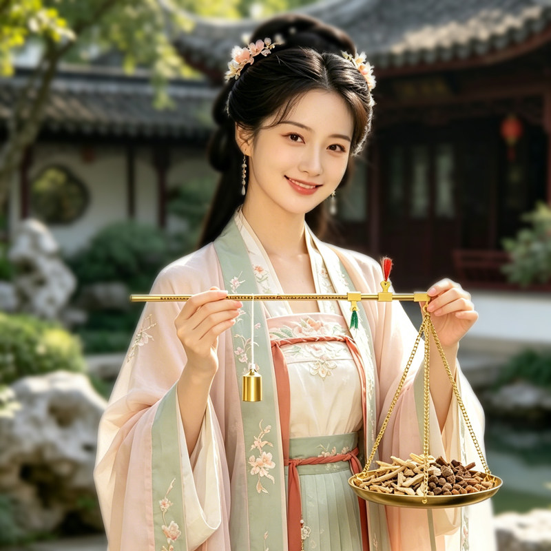 家用中药称克秤中医药材称老式杆秤小铜称克秤戥子称手提小称药款