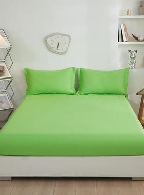 简约素色2色床笠单件家纯150xYL005200cm双人床180x00全棉床厂罩