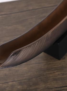 中视RPE式复古新禅船型雕塑摆意件客厅电柜售楼处玄关别墅家居装