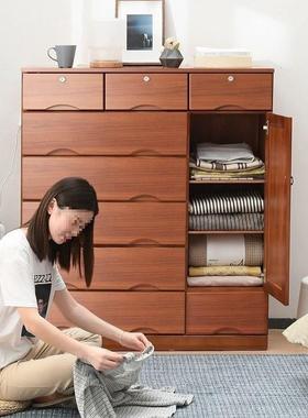 斗实木柜简约代卧28344抽屉式柜子储物柜客厅五斗橱现特价斗柜收