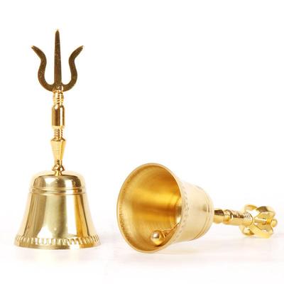 杨0117记摇摇铃器铜手铃铜山形四方头佛铃道铃金铜刚铃