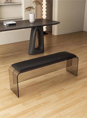 亚克力轻奢KRT简门凳阳台泡约茶浴室换透明悬浮卧室床尾鞋长条休