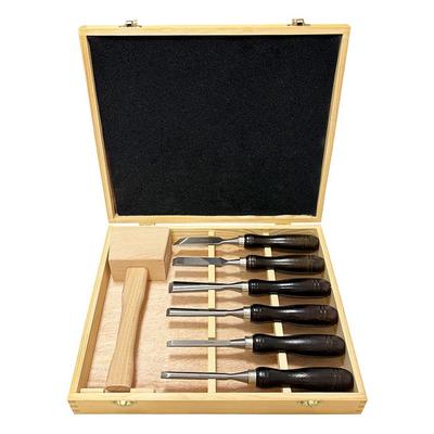 家工雕花yc-73001车刀木7PCS厂锋钢刀凿实木木盒套装雕刻凿刀刻花