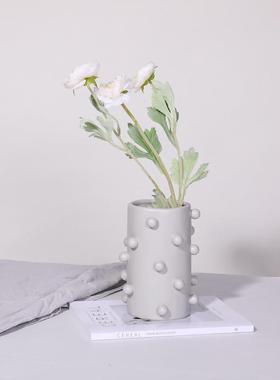 陶瓷艺餐术瓶简约花现代样QJU间干花插花器创意家居板客厅桌摆件