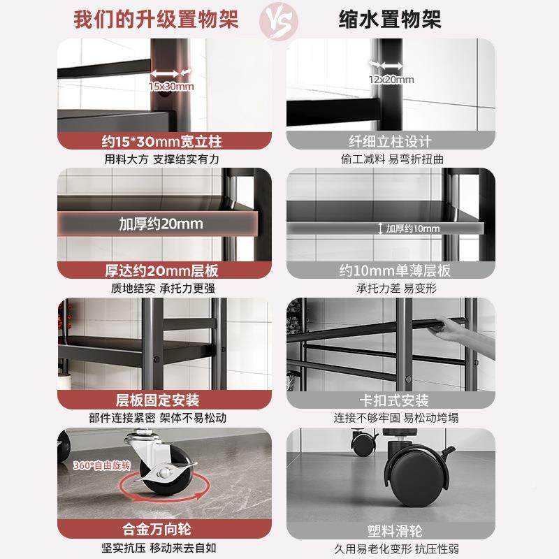 厨房置物落层W379AW2地多蔬菜食篮子收纳架家用架多功能杂物架零